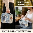 thumbnail image 3 of TSOVTHRID Sea Turtle Starfish Seashell Print Bible Carrying Case for Women Men, Bible Cover with Multi Pockets, Quilted Carrying Book Case Church Bag, 10.6 x 8.3 x 2.2 Inch, 3 of 7