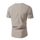 thumbnail image 2 of Camisas Cuello De Hombre Moda de primavera y verano para hombre, camisa informal de manga corta con cuello levantado, camisetas transpirables para hombre (Beige, 5XL), 2 of 3