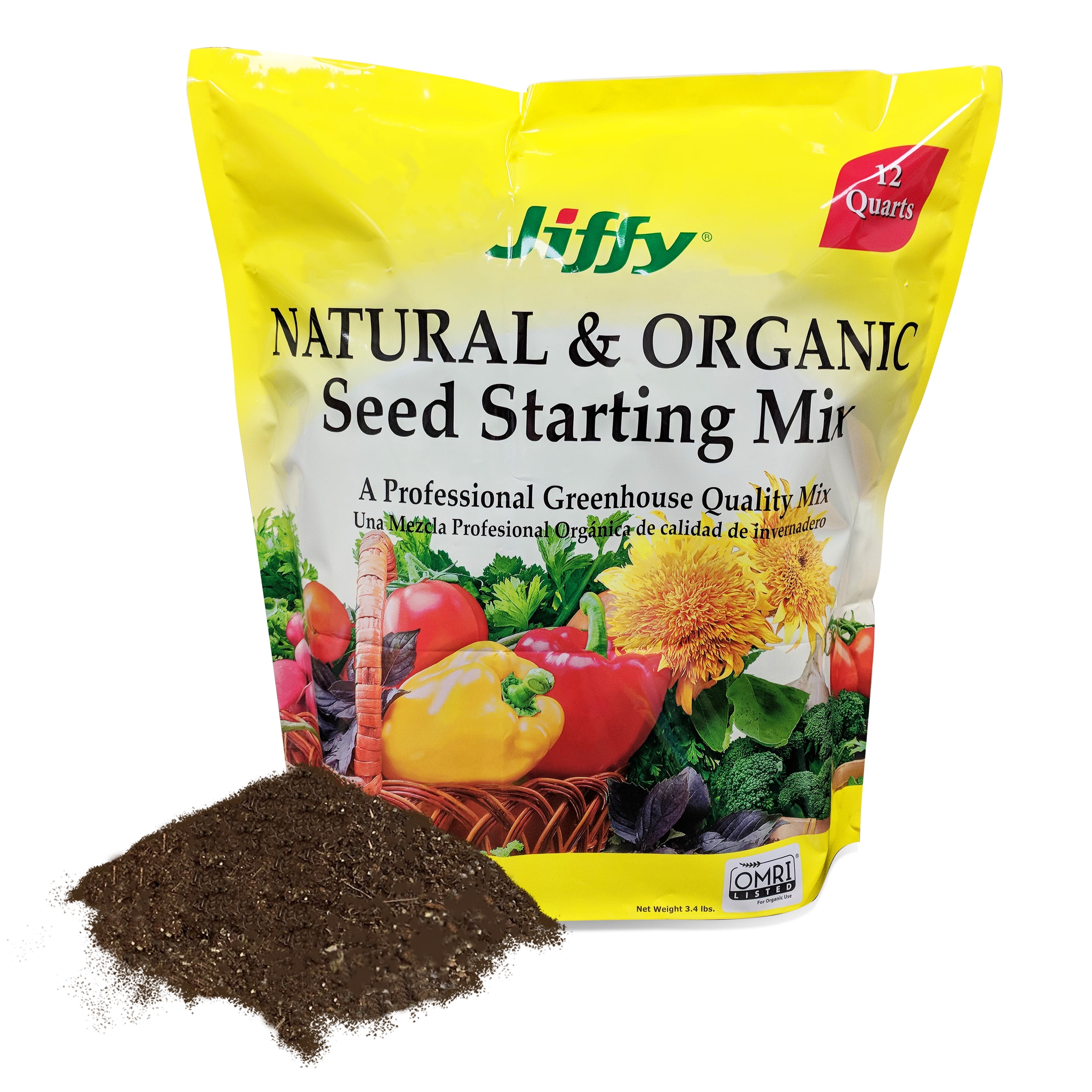 Soil 3 bags Hoffman 30101 4 Quart Seed Starter Potting & Planting Mix