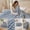 Light Blue, variant on Textured Striped Throw Blanket | Pink - Soft Fuzzy Ribbed Warm Decor Blanket for Couch Sofa Bed, All Season Cozy Plush for Home Office Travel