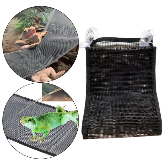 BESTSKY Reptile Hammock Bearded Dragon Acc Sleeping Bed Lounger Climbing Black