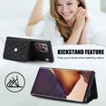 thumbnail image 2 of Allytechgroup for Samsung Galaxy Note 20 Ultra Wallet Case with 5 Cards Holders, Detachable Hand Strap & Shoulder Lanyard RFID Blocking Shockproof Protective Phone Case for Girls Women, Black, 2 of 7