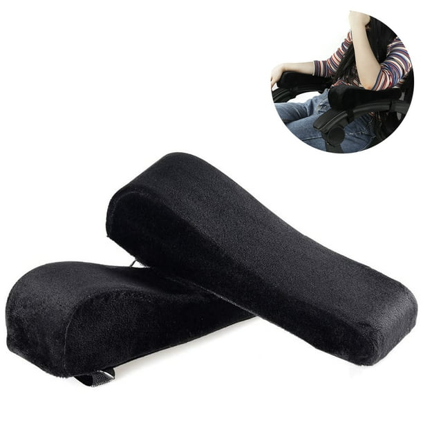 Desiderio 1 par de reposabrazos de espuma viscoelástica, almohadillas para reposabrazos de silla de oficina y reposabrazos inclinado elevado, fundas de cojín universales para reposabrazos y alivio de