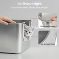 thumbnail image 6 of KPWACD Stainless Steel Litter Box Extra Large 11.7" High Sides Metal Litter Box, 6 of 9