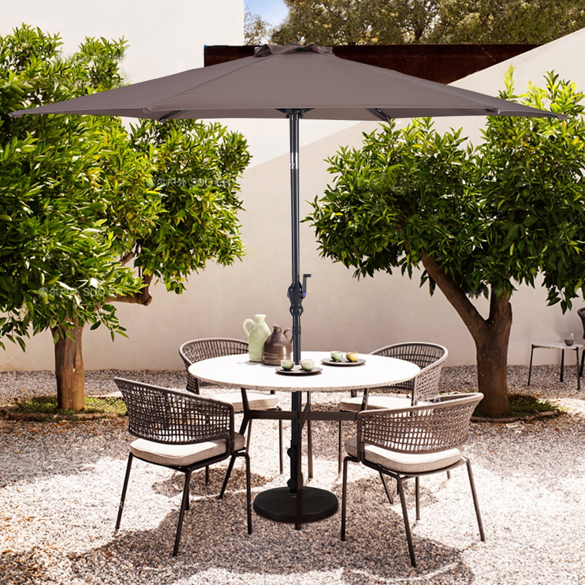 6 ft patio umbrella led lights BONOSUKI 6.5x6.5Ft LED Patio Market Umbrella Weather-Resistant Frame - On  Sale - Bed Bath & Beyond