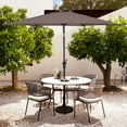 thumbnail image 2 of Topbuy Patio 9'Outdoor Steel Market Backyard Garden Patio Table Umbrella Brown, 2 of 7