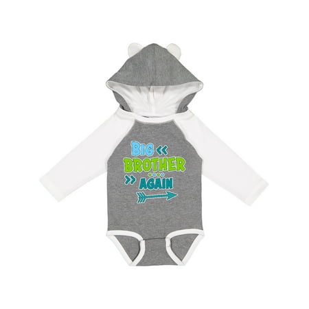 

Inktastic Big Brother Again with Arrow Gift Baby Boy or Baby Girl Long Sleeve Bodysuit