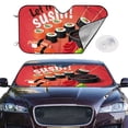 thumbnail image 2 of Balery Sushi Windshield Sun Shade, Car Front Window Sunshade Cover ,Automotive Interior Portected Blocks Uv Rays For Car Pickup Truck Suv Accessories- Medium, 2 of 7