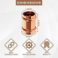 thumbnail image 2 of DMNI Propress Fitting Copper Coupling - Pack of 10 – 1” Zero Lead Coupling - Stop Press x Press, 2 of 5