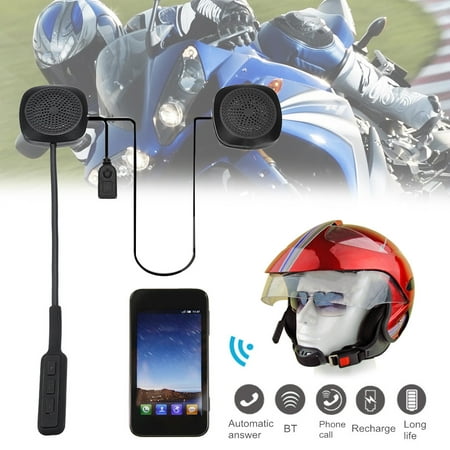 Motorcycle Bicycle Helmet Wireless Stereo h 4.2 Headset, Wide Compatibility 8 Hours Working Time Helmet Headphones with Hands free Speakers, Music Call