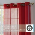 thumbnail image 2 of THD Basics 2 Piece Semi Sheer Voile Window Curtain Drapes Grommet Top Panels for Bedroom, Living Room & Kids Room - Set of 2 panels, 2 of 6