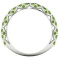 thumbnail image 5 of 3.13 ct Brilliant Round Cut Natural Peridot 14k White Gold Eternity Band SZ 5, 5 of 6