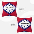 thumbnail image 3 of ZICANCN Decorative Throw Pillow Covers , America Usa Arkansas State Flag Couch Sofa Decorative Knit Pillow Covers for Living Room Farmhouse 22"x22", 3 of 8