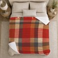thumbnail image 5 of Rustic Buffalo Plaid Bat Pumpkin Autumn, Festive autumn celebration Scene, Warm Flannel Blanket for Ranch House and Living Room, Art Lovers autumn celebration Gift, Festive Home Decor, 5 of 9