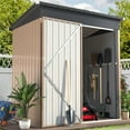 thumbnail image 1 of YODOLLA Abri de Rangement Extérieur en Acier Métallique 5 x 3 Pi avec Toit Coulissant et Porte Verrouillable pour Cour Arrière, Jardin, 1 of 7