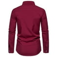 thumbnail image 4 of JTieacloth Beach Summer Shirt 2025 Men's Casual Fashion Long Sleeved Shirt Red, 4 of 4