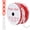 Red + white, variant on 240 ft Plastic Barrier Chain – 6MM Thick Safety Chain with 50 S-Hooks for Crowd Control, Parking Lots, Construction – Multiple Colors Available