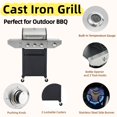 thumbnail image 3 of Propane Grill 3 Burner Barbecue Grill Stainless Steel Gas Grill with Side Burner and Thermometer for Outdoor BBQ, Camping, 3 of 9