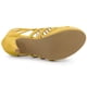 thumbnail image 5 of Sandalias de Tacón En Forma de Jaula Plataforma Tacón de Aguja para Mujeres Allegra K Amarillo 40, 5 of 6