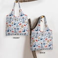 thumbnail image 3 of Xecao's Watercolor Nautical Canvas Tote Bag is a versatile choice for women, serving as a stylish beach bag, shopping bag,and reusable grocery bag., 3 of 5
