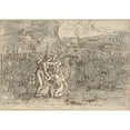 thumbnail image 2 of Vincenzo Camuccini 14x11 Black Ornate Wood Framed Double Matted Museum Art Print Titled: Soldiers Going into Battle (1771-1844), 2 of 5