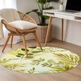 thumbnail image 5 of Area Rug 36in, Watercolor Country Leaf Floor Carpet Living Room Rug, Yellow Green Leaves Non-Slip Welcome Mat Indoor Rugs for Bedroom Dining Room, 5 of 9