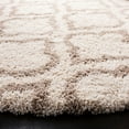 thumbnail image 3 of SAFAVIEH Hudson Louise Plush Geometric Shag Area Rug, Ivory/Beige, 3' x 3' Round, 3 of 6
