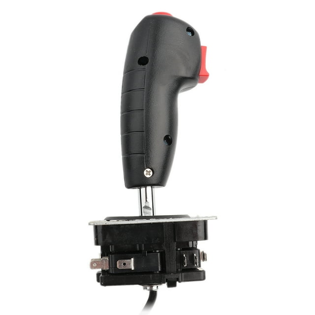 Cockpit Simulator Flight, Metal Flight Joystick High Sensitivity Plastic Red Video Game, For Arcade Game Living Room Home Bedroom