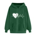 thumbnail image 3 of yillto Hoodie for Womens Sweatshirts Baggy Long Sleeve Heart Printed Long Sleeve Casual Pockets Sweatshirt, 3 of 3