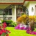 thumbnail image 3 of Metal Garden Arch 8.2 Feet High Outdoor Trellis for Climbing Plants Support Perfect for Celebrations, 3 of 10