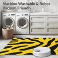 thumbnail image 5 of ODIKA 4'x6' Machine Washable Non-Slip Area Rug, Dynamic Zebra High Traffic Rug, Yellow, 115339, 5 of 7
