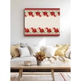 thumbnail image 5 of Christmas Winter Canvas Print Wall Art Framed Canvas Art Wall Decor Poinsettia Red Floral Linen Pictures Painting Morden Artwork for Living Room Bedroom, Ready to Hang - 12"x16", 5 of 6