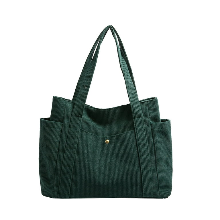 White Polyester Tote Shoulder Bag with Large Capacity