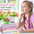 thumbnail image 3 of Estuche para lápices BETURETOP Glitter Rainbow para niñas con 3 compartimentos, 3 of 7