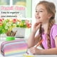 thumbnail image 3 of Estuche para lápices BETURETOP Glitter Rainbow para niñas con 3 compartimentos, 3 of 7