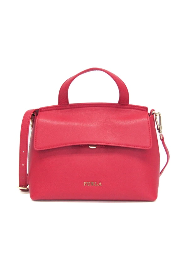 Pre-Owned Furla NIKI Women's Leather Handbag,Shoulder Bag Pink