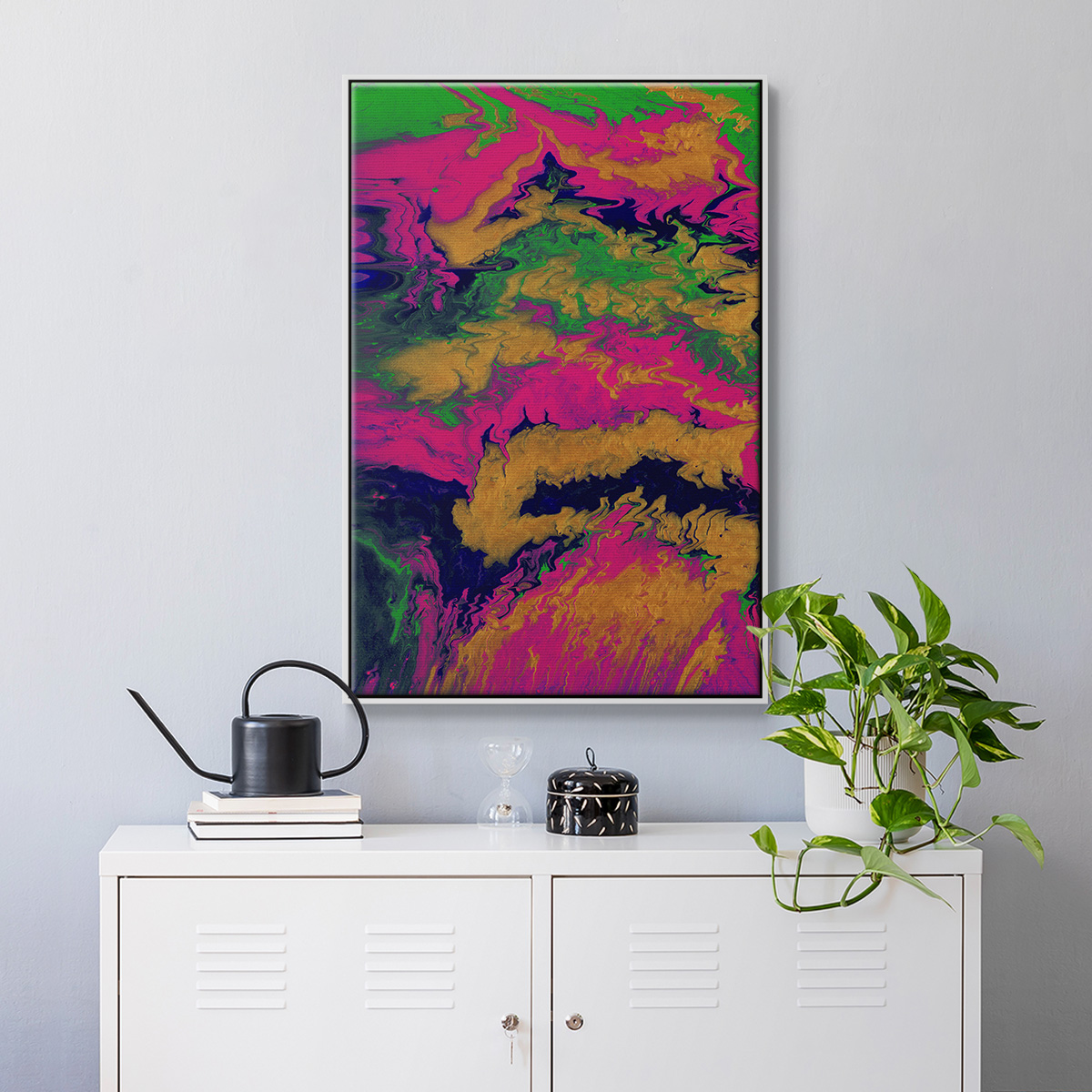 M48 Framed Premium Gallery Wrapped Canvas - Ready to Hang - 27 x 41 - White Floating Frame