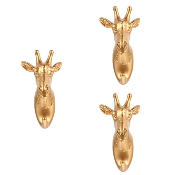 3 Pcs Decorative Coat Hook Unique Giraffe Key Holder