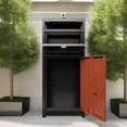 thumbnail image 3 of Outdoor Parcel Drop Box ,Courier Locker with Combination Lock,Floor Standing Parcel Locker, Burglary Resistant Baffle,For Porch, Curbside, 3 of 7