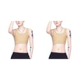 thumbnail image 2 of Qarigey Camiseta sin mangas Tomboy Breast Chaleco Camisa Pecho Binder Trans Adelgazante Ropa interior elástica Vendaje reforzado Mujer Color de piel L 2piezas, 2 of 6