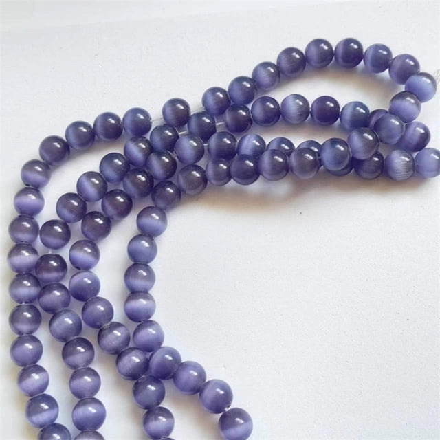 Xiao Hua 2 cuentas sueltas de piedra natural tejidas a mano, accesorio de bricolaje, cuentas redondas de piedra natural púrpura, accesorio de 4 mm