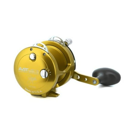 Avet HXW 5/2 Raptor Two-Speed Lever Drag Casting Reel RH Gold