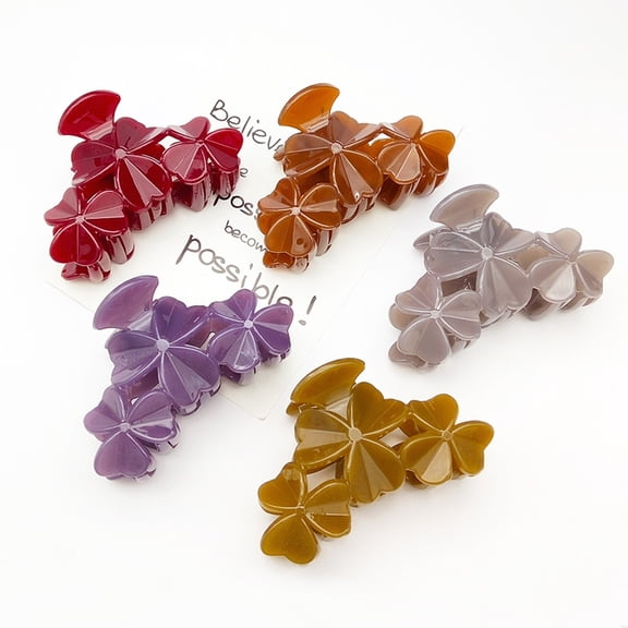 LEORX 5Pcs Jaw Clips Hair Thick Hair Claw Clips for Women Everyday Use