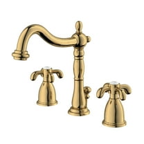 Kingston Brass KB1972TX 8 in. Widespread Bathroom Faucet, Polished Brass