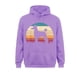 thumbnail image 5 of Sudadera con capucha ajustada para hombre, ropa de otoño, regalo para amantes de los perros, silueta de caniche, puesta de sol, vintage, 5 of 5