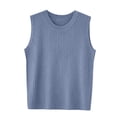 thumbnail image 5 of JJHGVB Knit Tube Top Women's Casual Halter Tank Casual Sleeveless Pullover Tank Fitted Tank Tops for Women Sleeveless Halter Tops Going Out Women Summer Halter Blue A, 5 of 5