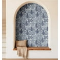 thumbnail image 5 of S4Sassy Peel & Stick Vinyl Wallpaper, Arabesque Pattern Wallpaper Contact Paper Waterproof - Blue, 25"x360" ,Textured Removable Wall Covering for Home Decor in Living Areas, Renter Spaces, Cabinets, 5 of 8