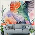 thumbnail image 4 of BCIIG Hummingbird Flowers Watercolor Tapestry Wall Hanging Unique Style Art for Home Decor Living Room Bedroom Apartment Farmhouse Dorm  Home Wall Tapestry Short Plush 50x40inch, 4 of 6
