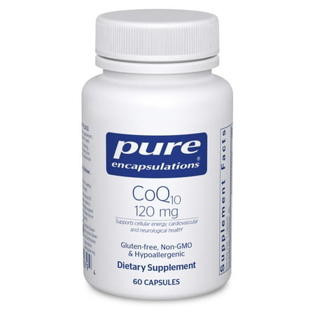 Pure Encapsulations CoQ10 120 mg - Coenzyme Q10 Supplement for Heart Health, Energy, Antioxidants, Brain & Memory Health - Cellular Health, Cognition & Cardiovascular Support* - 60 Capsules