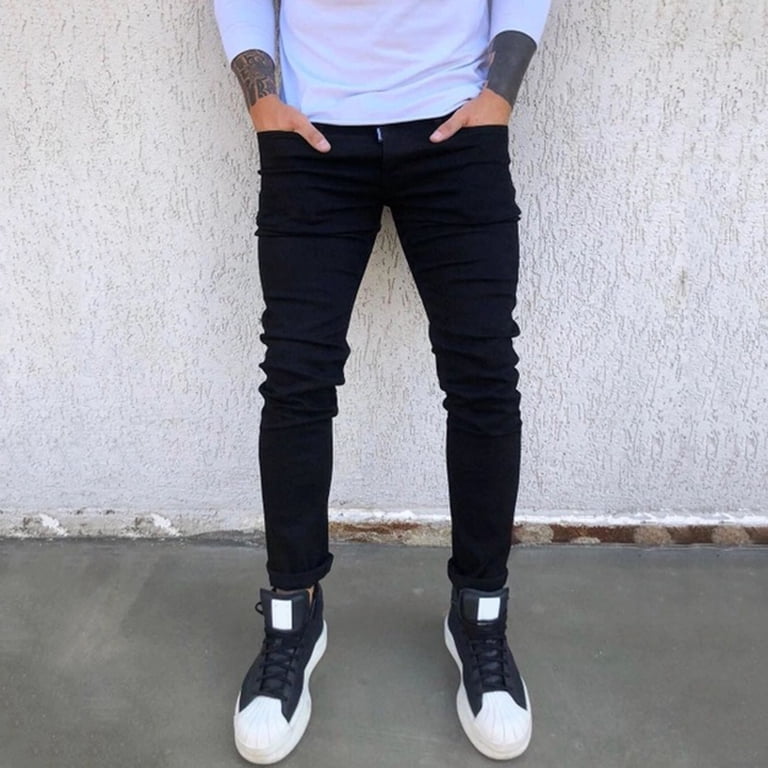 Men's Jeans Male Slim Fit Straight Tube Retro Hip Hop Street Men's Jeans Male Slim Fit Straight Tube Retro Hip Hop Street